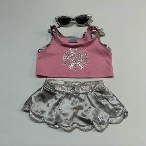 Build-A-Bear Workshop Metallic Skirt and Tank Top Set